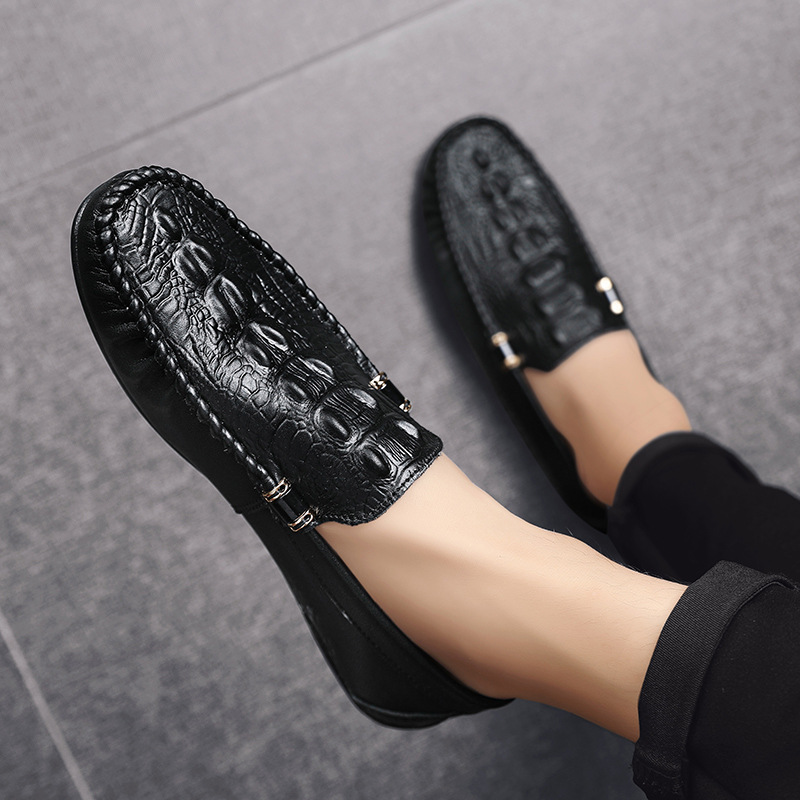 Doudou shoes men's crocodile pattern trendy shoes
