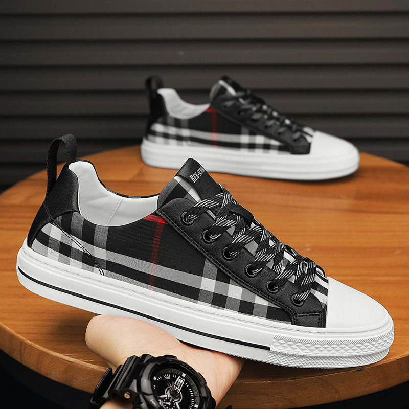 Black versatile trendy classic student youth cloth shoes British style