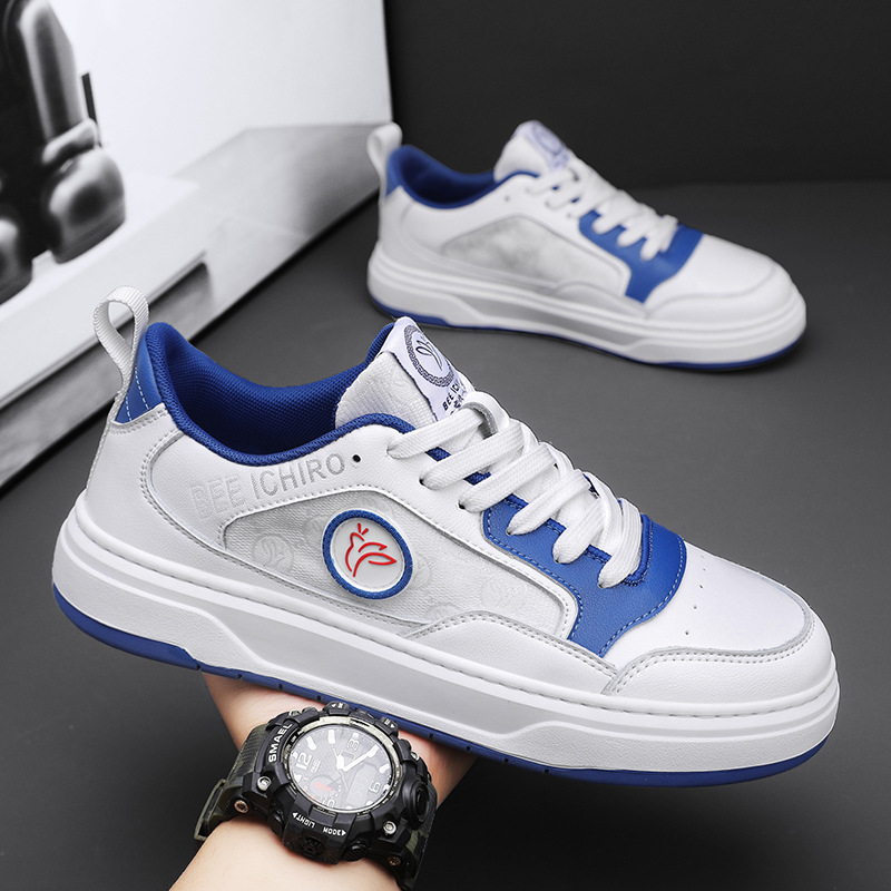 Blue casual breathable trendy sneakers new fashion men's shoes