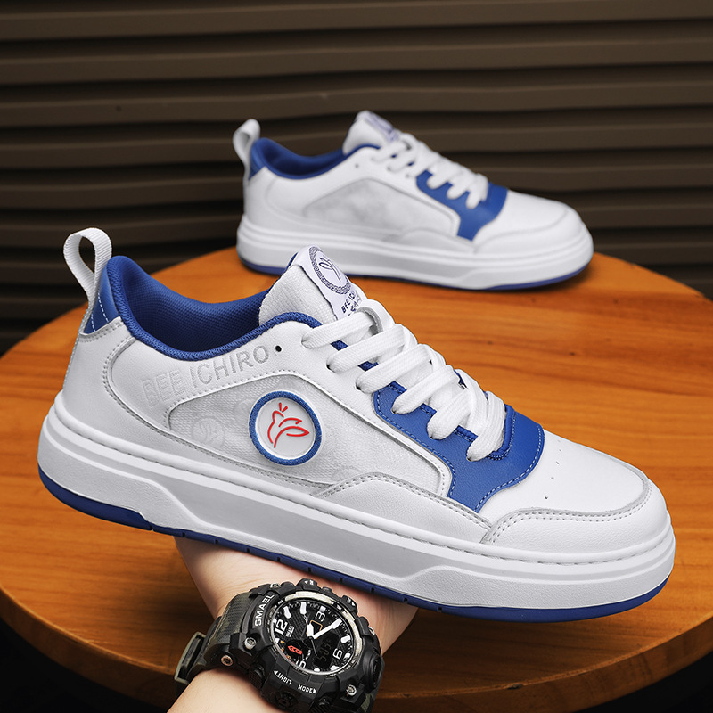 Blue casual breathable trendy sneakers new fashion men's shoes