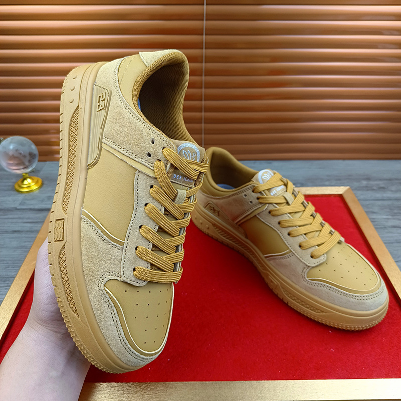 Breathable and versatile low-top nubuck leather military sneakers