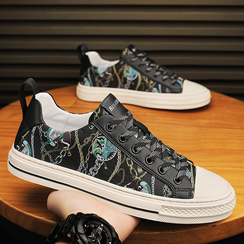 Comfortable soft sole versatile casual trendy printed sneakers