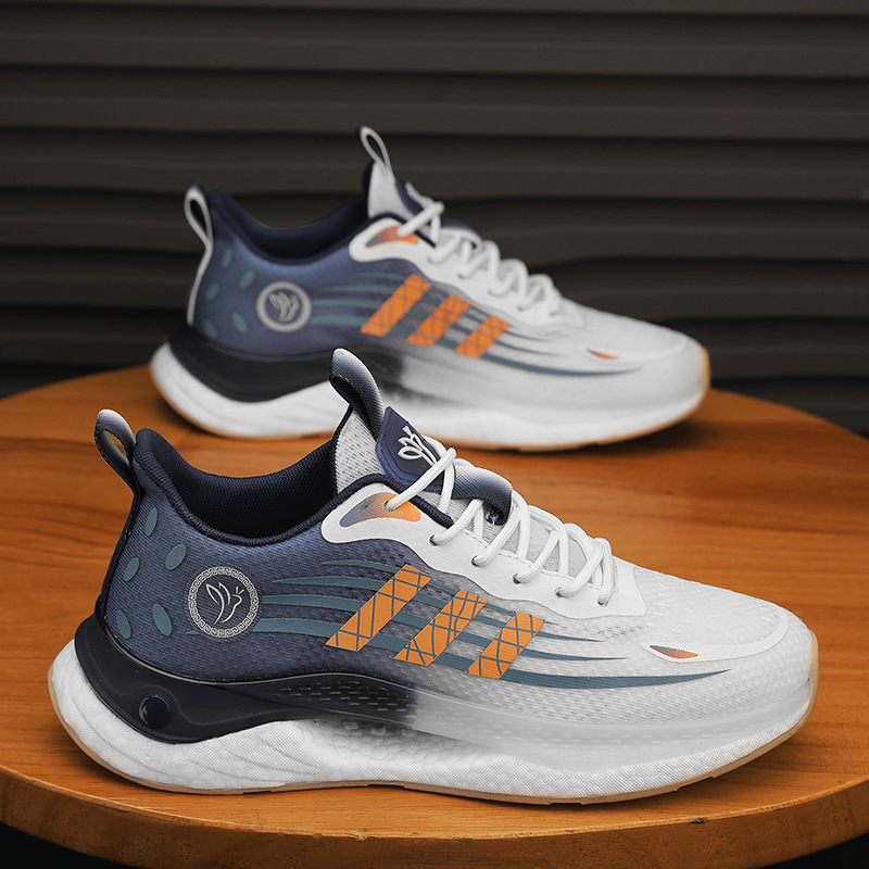 Popular Men's Shoes Fashionable Breathable Soft Sole Running Shoes blue