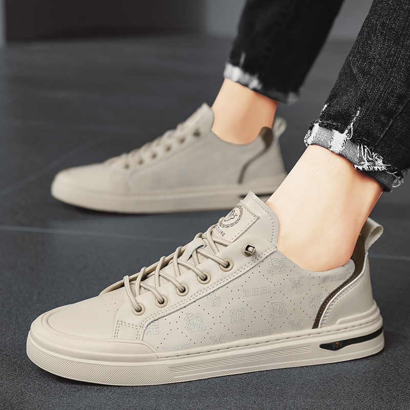 Four Seasons Casual Leather Shoes Lazy Slip-ons