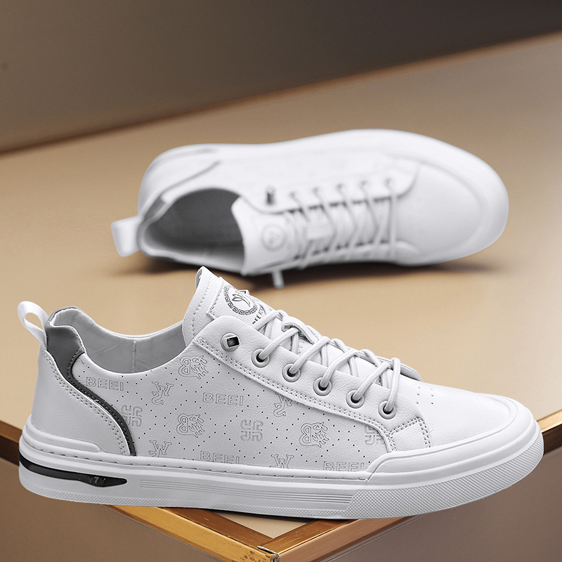 Four Seasons Casual Leather Shoes Lazy Slip-ons