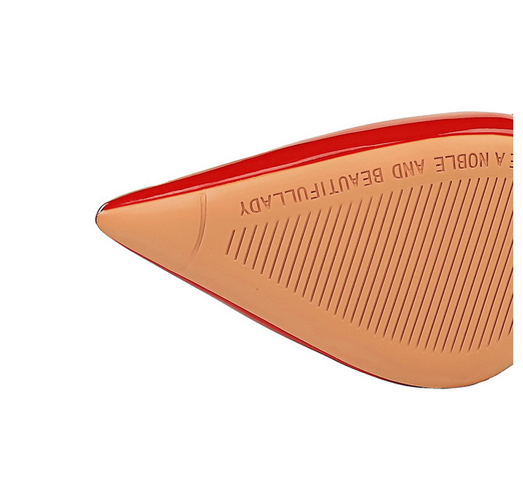 Women's patent leather high heel shoes with bow at the back 24